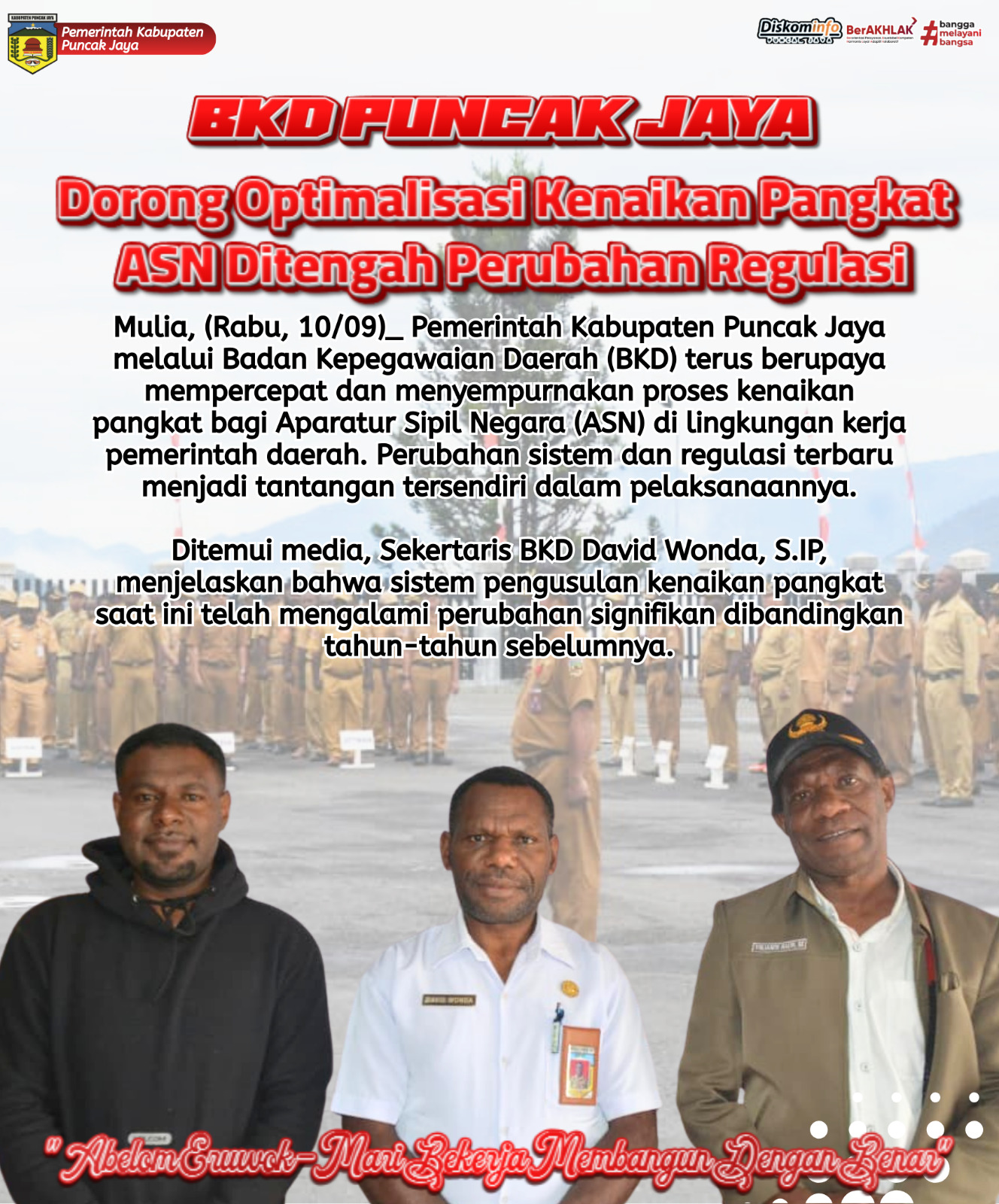 BKD PUNCAK JAYA
Dorong Optimalisasi Kenaikan Pangkat
ASN Ditengah Perubahan Regulasi