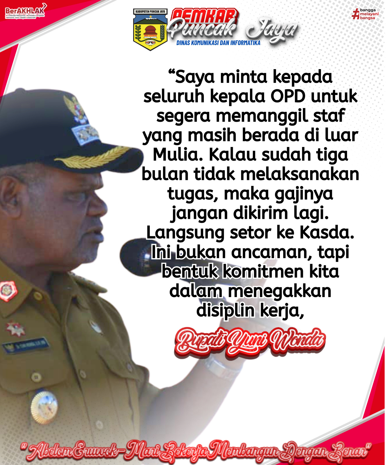 Bupati Yuni Wonda