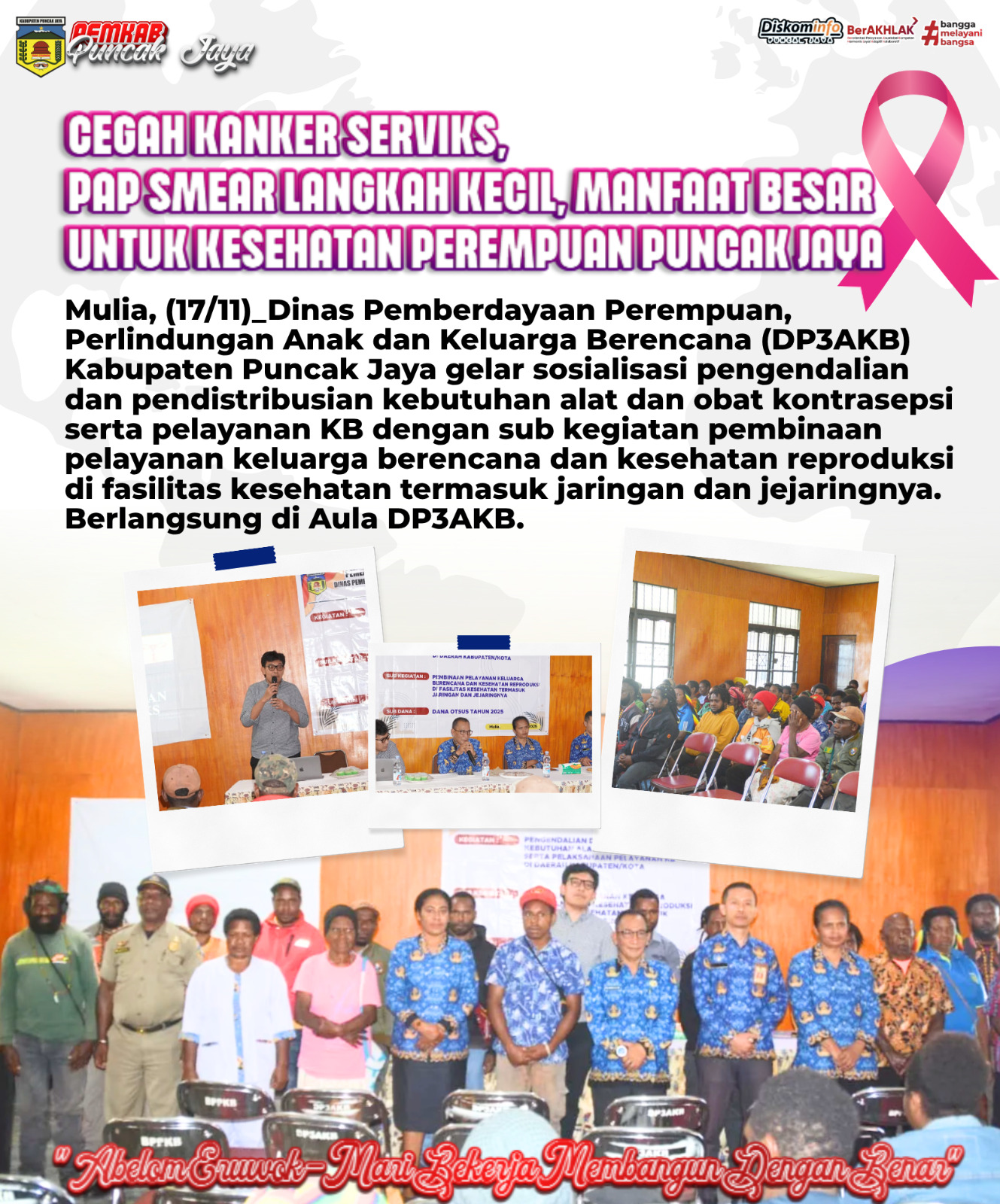 CEGAH KANKER SERVIKS: PAP SMEAR LANGKA KECIL, MANFAAT BESAR UNTUK KESEHATAN PEREMPUAN PUNCAK JAYA