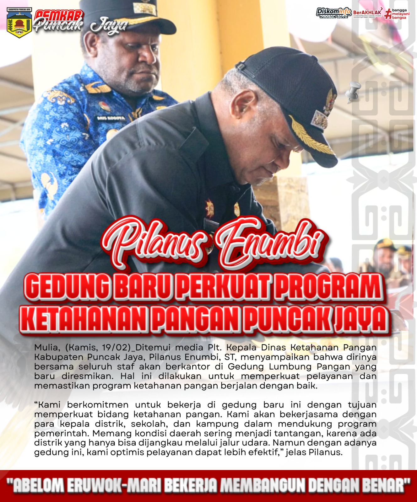 DARI ASPIRASI WARGA, HADIR LUMBUNG PANGAN UNTUK MASA DEPAN PUNCAK JAYA