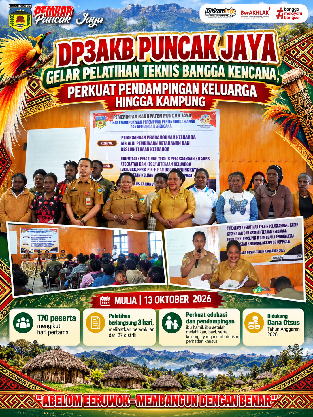 DP3AKB Puncak Jaya Perkuat Peran Tim Pendamping Keluarga dalam Pencegahan Stunting