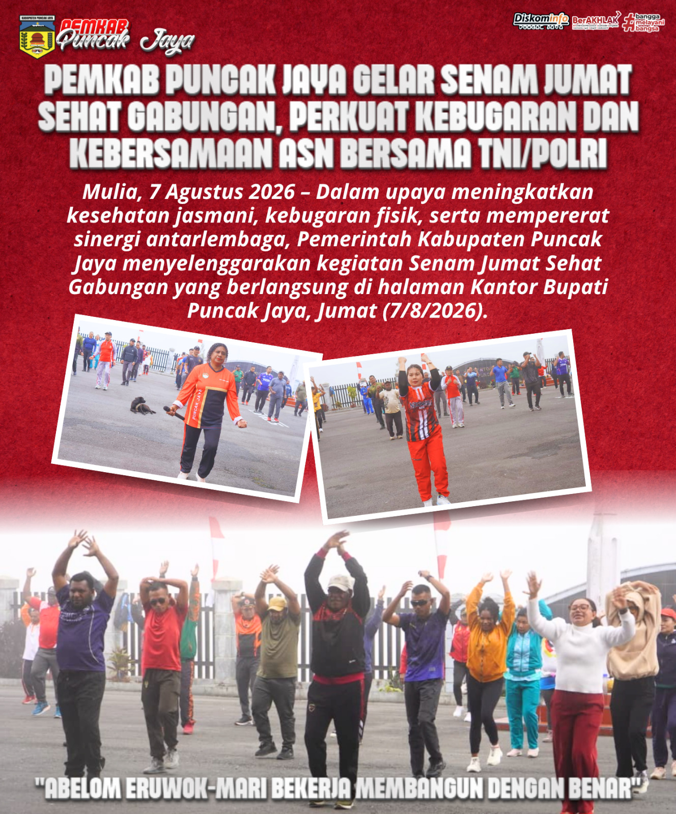 Gelar Senam Gabungan, Perkuat Kesehatan ASN dan Masyarakat