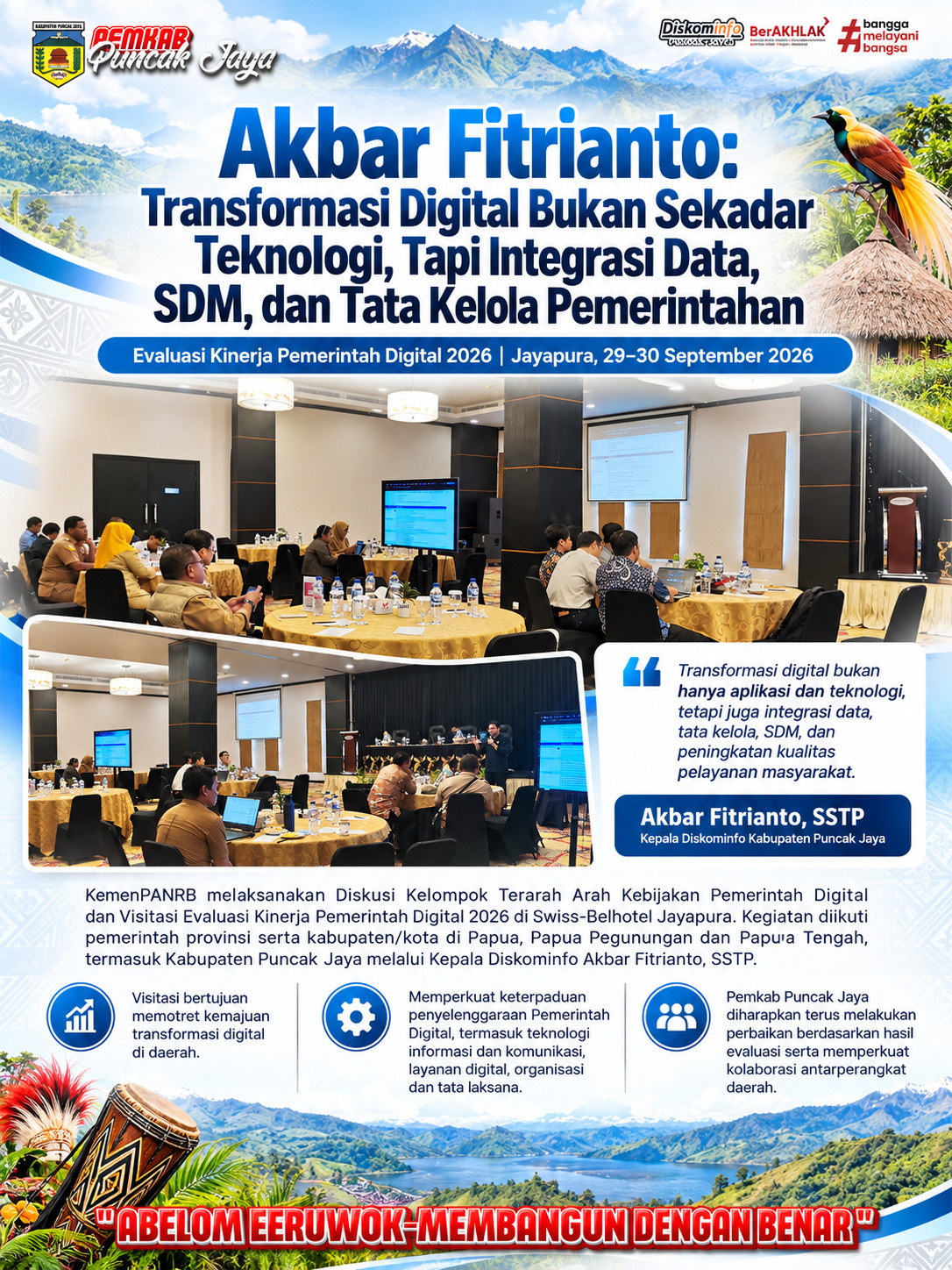 KemenPANRB Laksanakan Visitasi Evaluasi Kinerja Pemerintah Digital di Papua