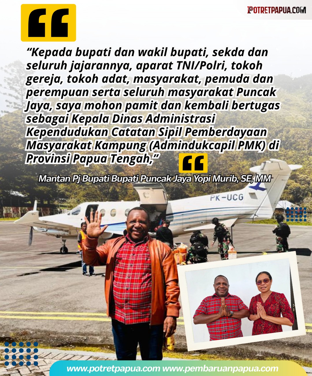 Pamitan Pj Bupati Yopi Murib