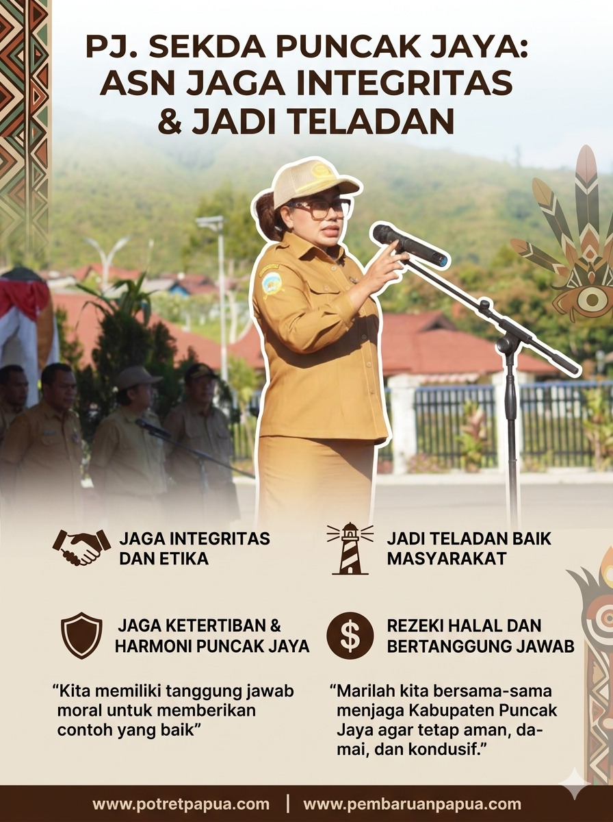 Pj. Sekda Puncak Jaya Ajak ASN Menjaga Integritas dan Menjadi Teladan di Tengah Masyarakat