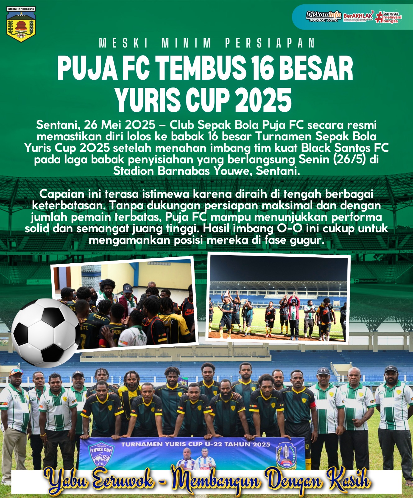 PUJA FC TEMBUS 16 BESAR YURIS CUP 2025