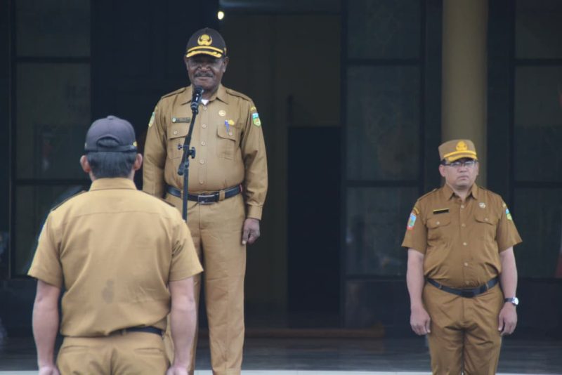 Apel Gabungan di Puncak Jaya: ASN yang Mangkir Terancam Penahanan Gaji