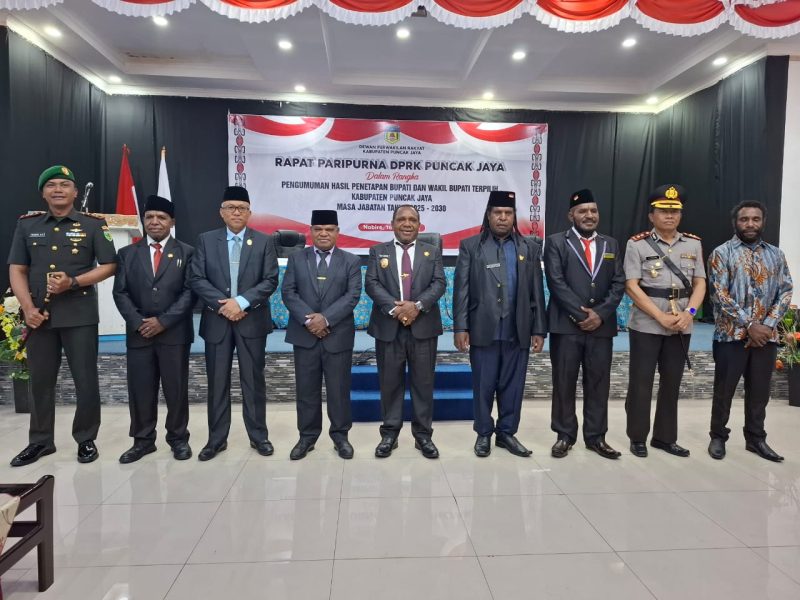 DPRK: Yuni Wonda – Mus Kogoya Bupati dan Wakil Bupati Puncak Jaya Terpilih Periode 2025 – 2030