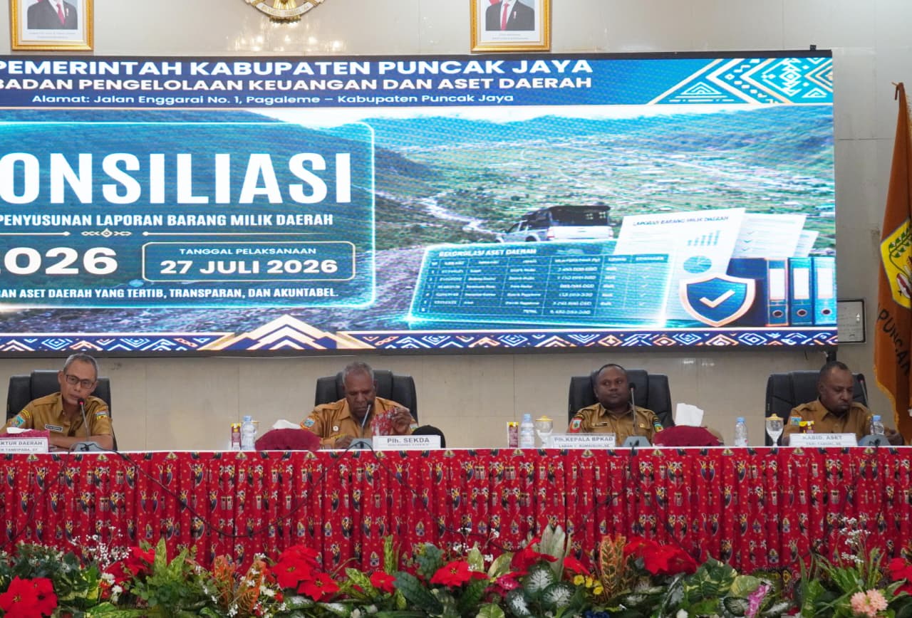 Plh. Sekretaris Daerah Puncak Jaya Buka Rekonsiliasi Barang Milik Daerah Tahun 2026, Tekankan Pengelolaan Aset yang Akuntabel dan Transparan