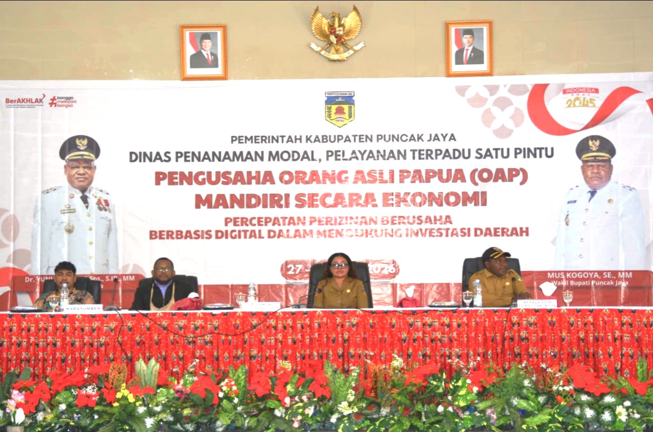 PUNCAK JAYA  DORONG KEMANDIRIAN EKONOMI OAP LEWAT PERIJINAN  DIGITAL DAN PENDAMPINGAN BERKELANJUTAN